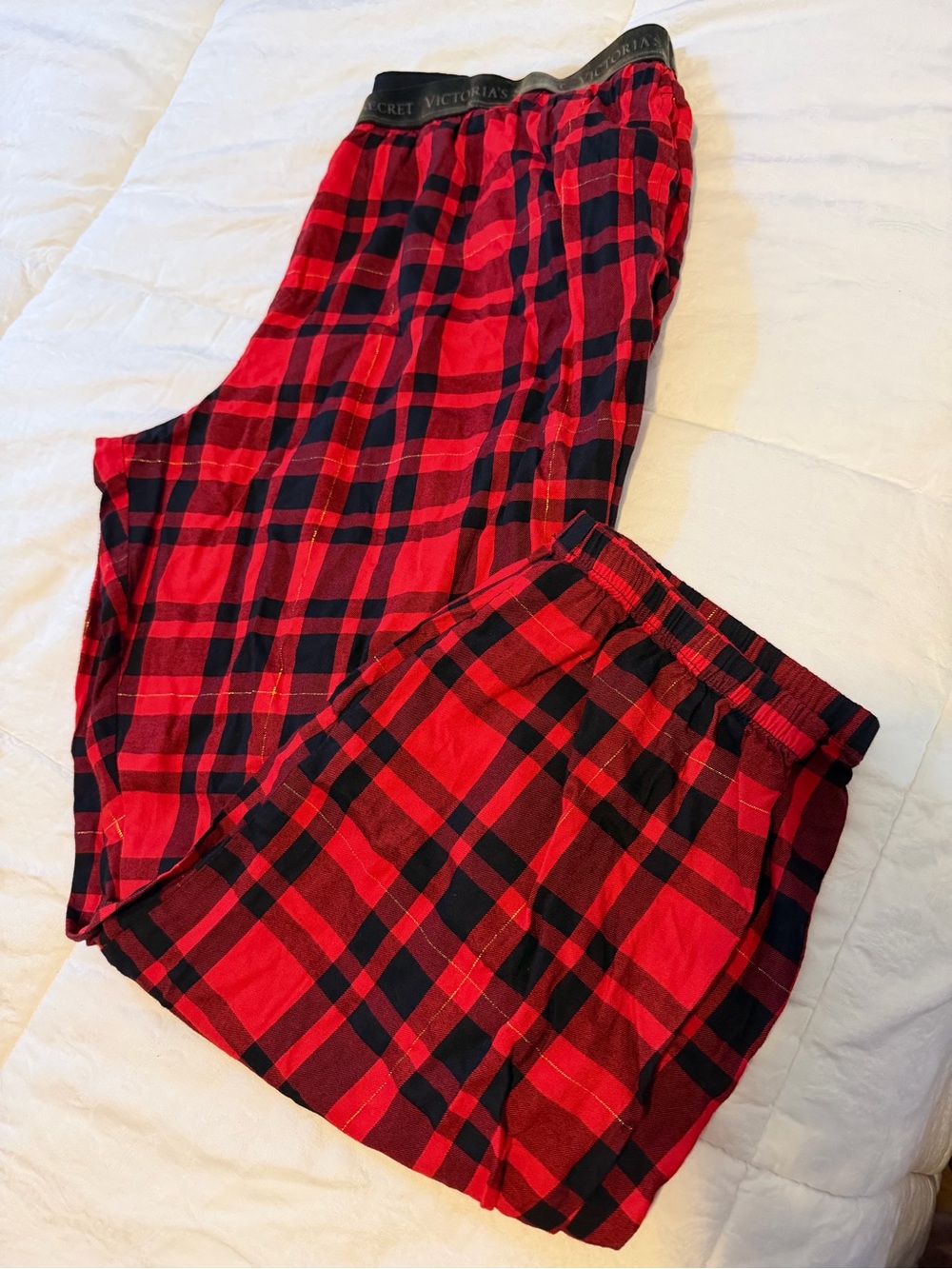 Victoria's Secret Red and Black Plaid Sleep pants